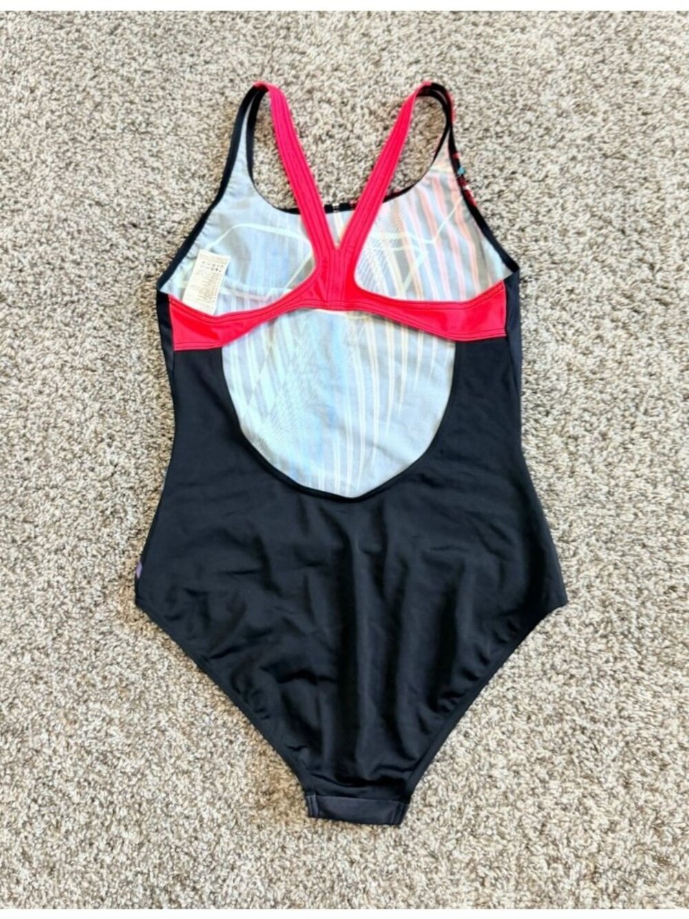 Arena Multicolor Optical Waves Pro Back One-piece Swimsuit Women's Size 38 (US 1 - Picture 2 of 8